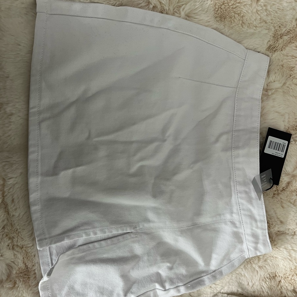 Princess Polly white denim skirt